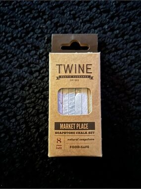 TWINE Market Place Marbled White Soapstone Chalk Set of 8